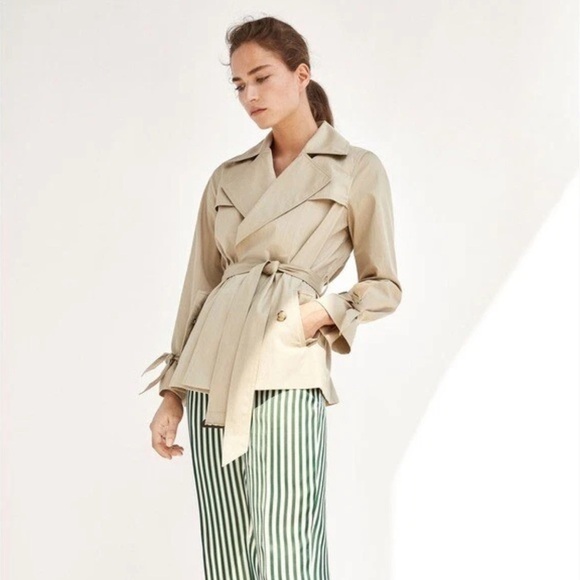 Massimo Dutti Jackets & Blazers - Massimo Dutti Open Trench Coat Tan Size Large